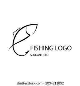 fishing logo stock illustration design