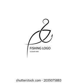 fishing logo stock illustration design