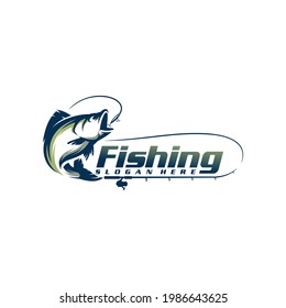 Fishing logo template, cool logo, simple, very easy to use and print