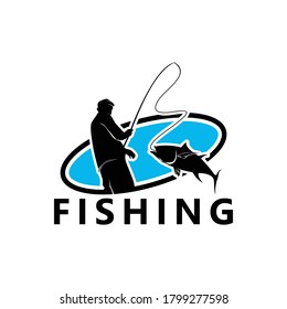 Fishing Logo Template Design Vector