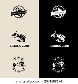 Fishing logo template. Sport fishing Logo. fishing illustration template