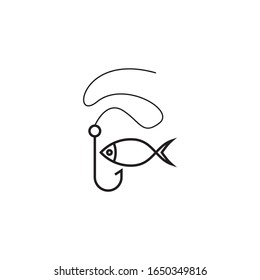 Fishing logo template vector icon design