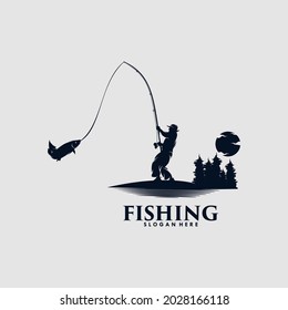 fishing Logo template vector icon design