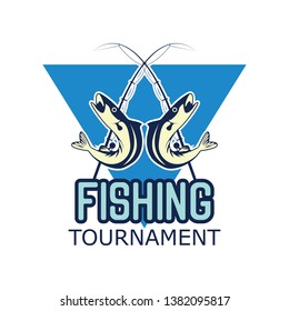 fishing logo with text space for your slogan / tag line, vector illustration