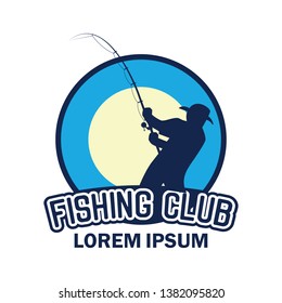 fishing logo with text space for your slogan / tag line, vector illustration