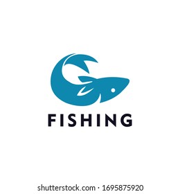 Vector de logotipos de pesca y animal