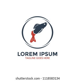 fishing logo vector design illustration