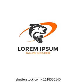 fishing logo vector design illustration