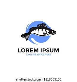 fishing logo vector design illustration