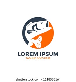 fishing logo vector design illustration