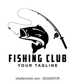 Plantilla de diseño de vectores con logotipo de pesca.