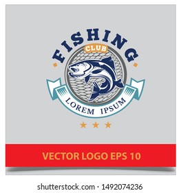 fishing logo Vector EPS 10 design template 