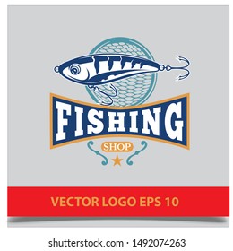 fishing logo Vector EPS 10 design template 
