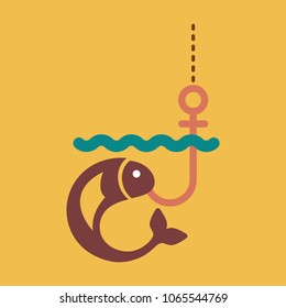 Fishing logo. Vector illustration