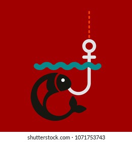 Fishing logo. Vector illustration