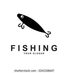 fishing logo vector with slogan template