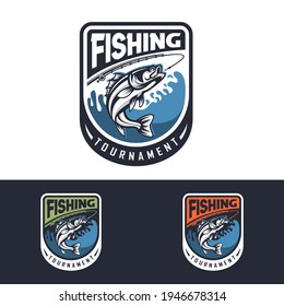 fishing logo vector symbol icon badge emblem