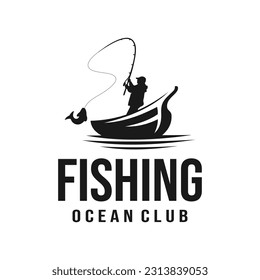 fishing logo vector template illustration