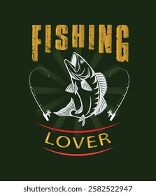 fishing lover typography and whil retro design.