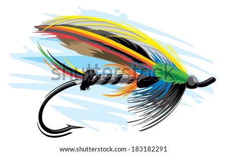 Fishing Lure Stock Vector (Royalty Free) 183182291 - Shutterstock