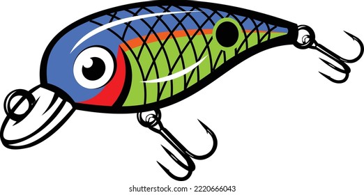 Fishing Lure Clipart. Unique and fresh fishing lures illustration. great to use as your fishing activity. 