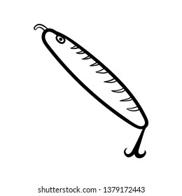 Fishing lure icon doodle vector