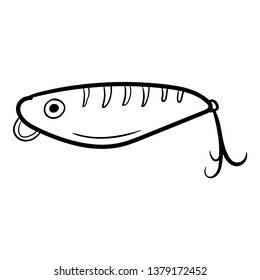 Fishing lure icon doodle vector