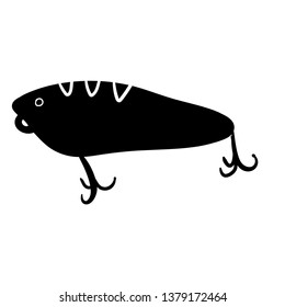 Fishing lure icon doodle vector