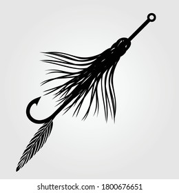 Fishing lure icon isolated on white background. Vector illustration. 