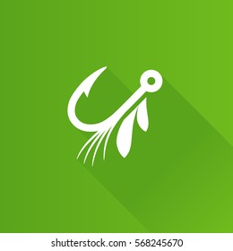 Fishing lure icon in Metro user interface color style. Sport water attracts