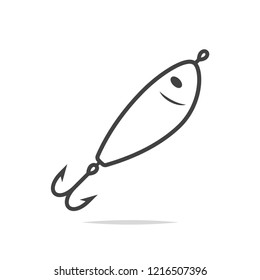 Fishing lure icon vector isolated