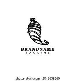 fishing lure logo cartoon design template icon modern isolated vector illustration