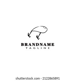 fishing lure logo cartoon design template icon black modern isolated vector