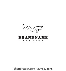 fishing lure logo cartoon design template icon black modern isolated vector