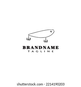 icono de diseño del logotipo de lure de pesca icono de pantalla aislado negro
