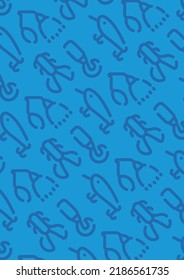 Fishing Lure Pattern Background For Graphic Design.A-size Vertical.