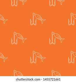 Fishing Lure Pattern Vector Orange For Any Web Design Best