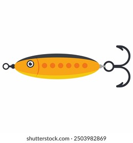 Fishing lure for saltwater vector cartoon illustration isolated on a white background.