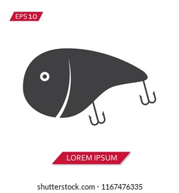 fishing lure vector icon symbol