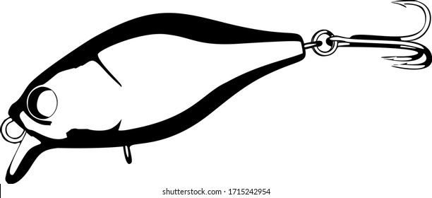 Fishing lure vector illustration on white background