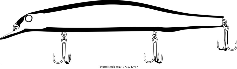 Fishing lure vector illustration on white background