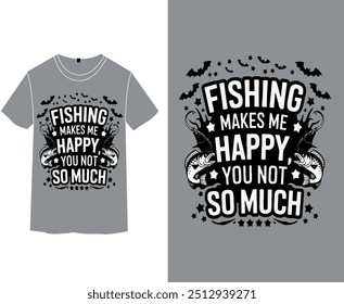 Fischen macht mich glücklich Sie nicht so viel, Angelfreund T-Shirt 