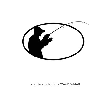 fishing man icon high vector