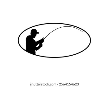 fishing man icon high vector