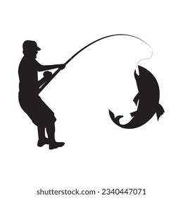 fishing man icon vector illustration symbol design