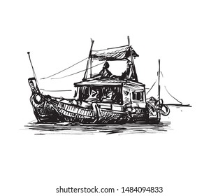 411 Thai Boat Sketch Images, Stock Photos & Vectors | Shutterstock