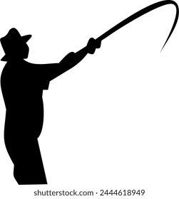 Der Angler Silhouette Vektorgrafik