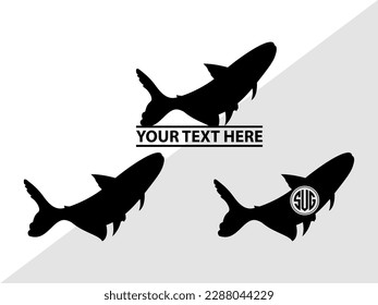 Silueta de ilustración de vectores monograma de pesca