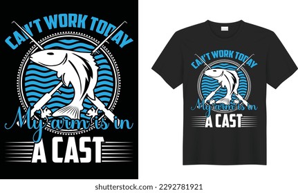 Fishing motivational vector t-shirt design. inspirational lettering typography vintage, father day fishing with a chance of drinking.  Print t-shirt, card, poster, gift, textile, black.