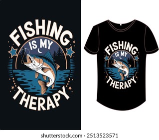 Fishing is my therapy, Cool fishing t shirts